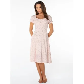 Celebrity Pink Women's and Women's Plus Puff Sleeve Midi Dress, Sizes XS-4X | Walmart (US)