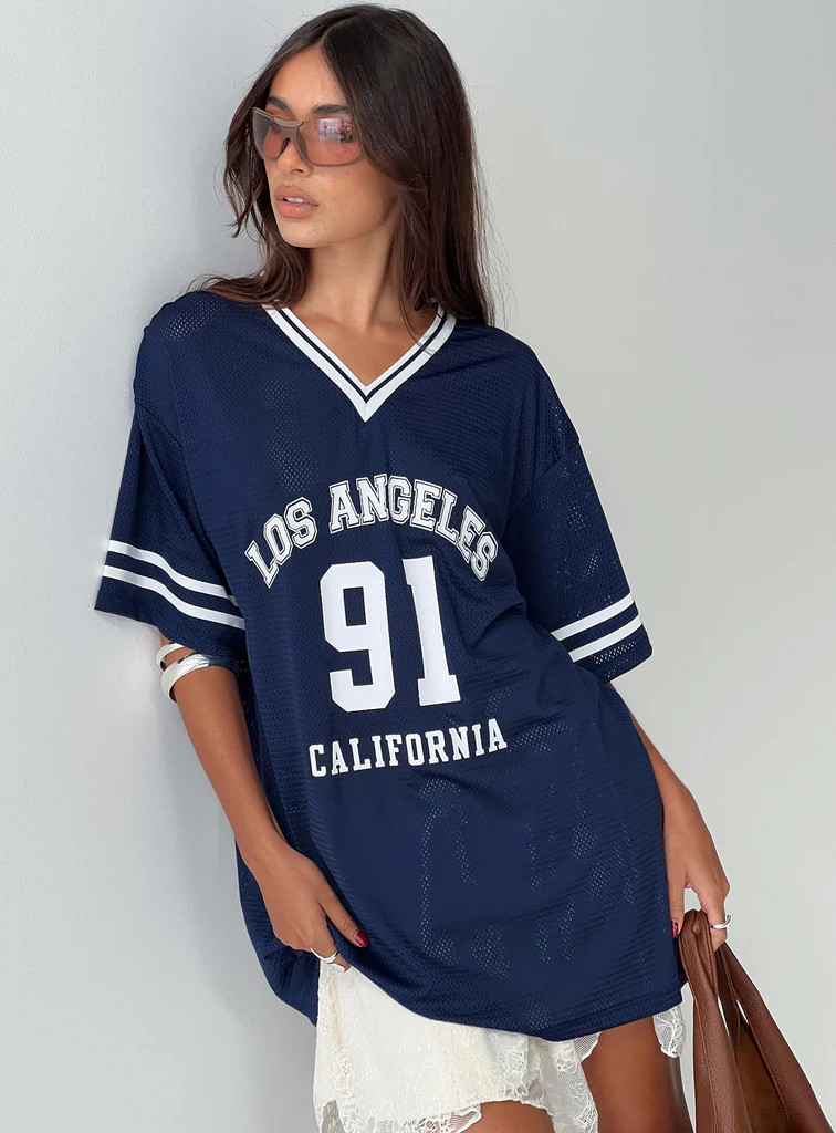 Michail Jersey Dress Navy | Princess Polly US