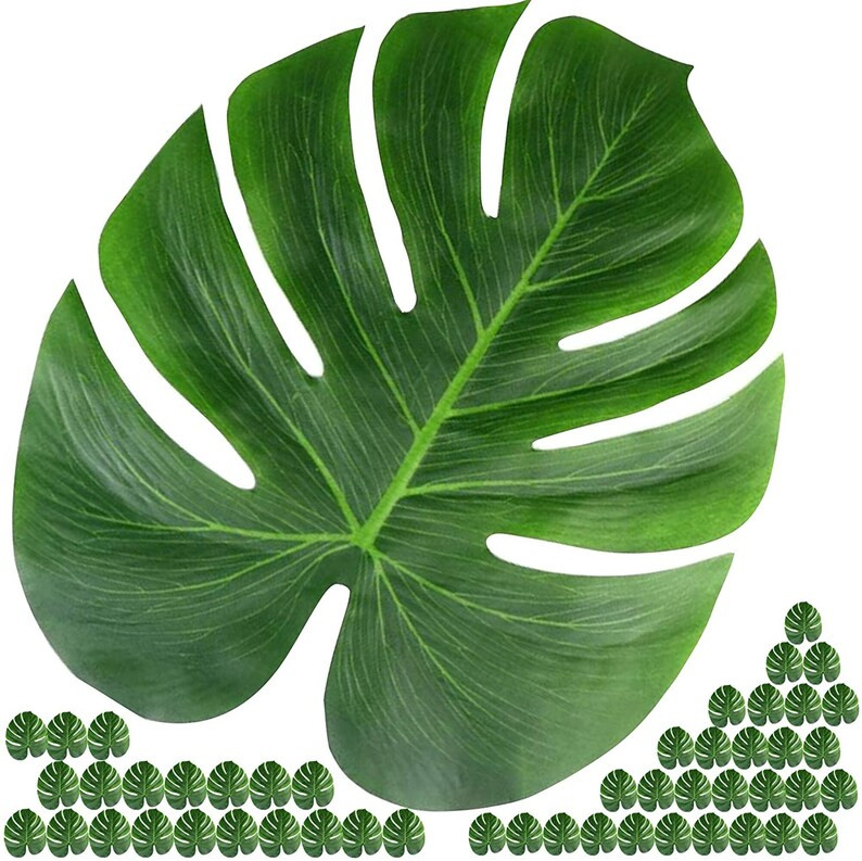 36pcs Large Artificial Tropical Palm Silk Leaves 13.8inch | Etsy | Etsy (US)