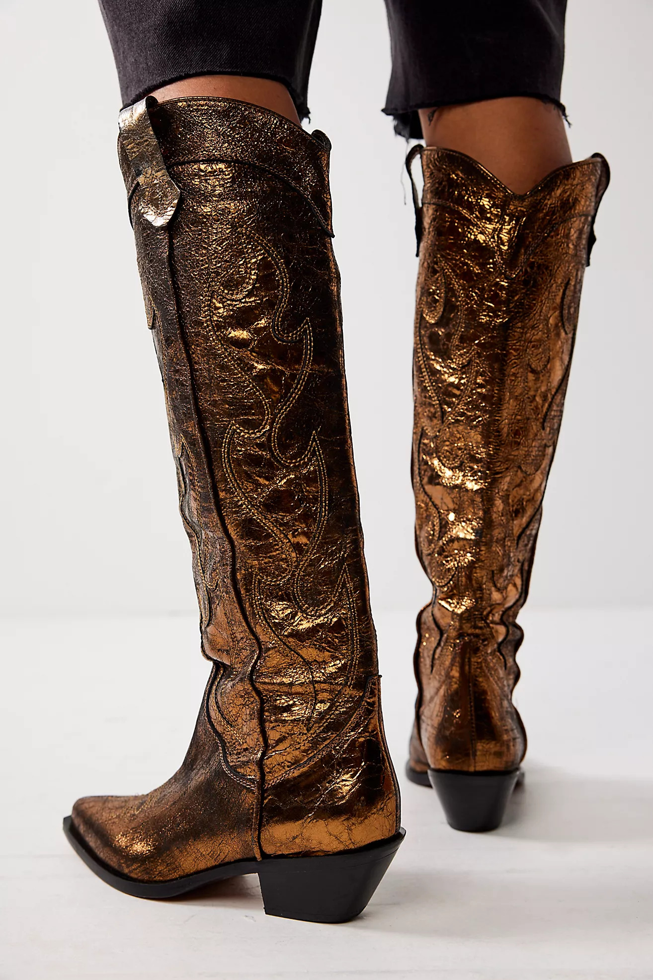 Moody Metallic Cowboy Boots | Free People (Global - UK&FR Excluded)