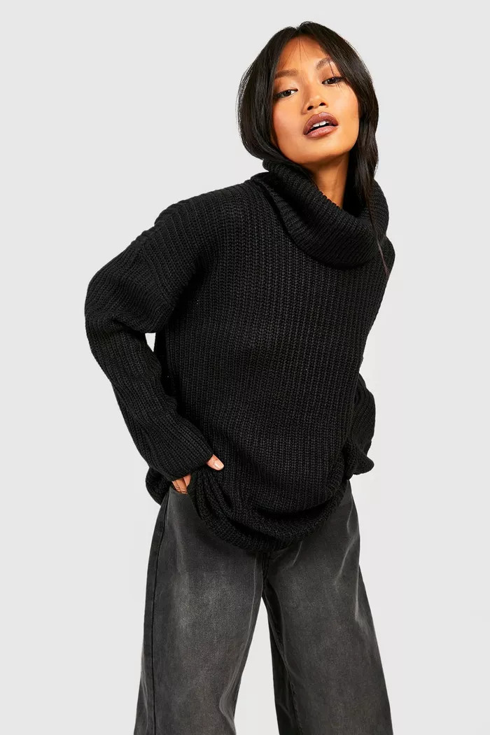 Roll Neck Oversized Jumper | Boohoo.com (UK & IE)