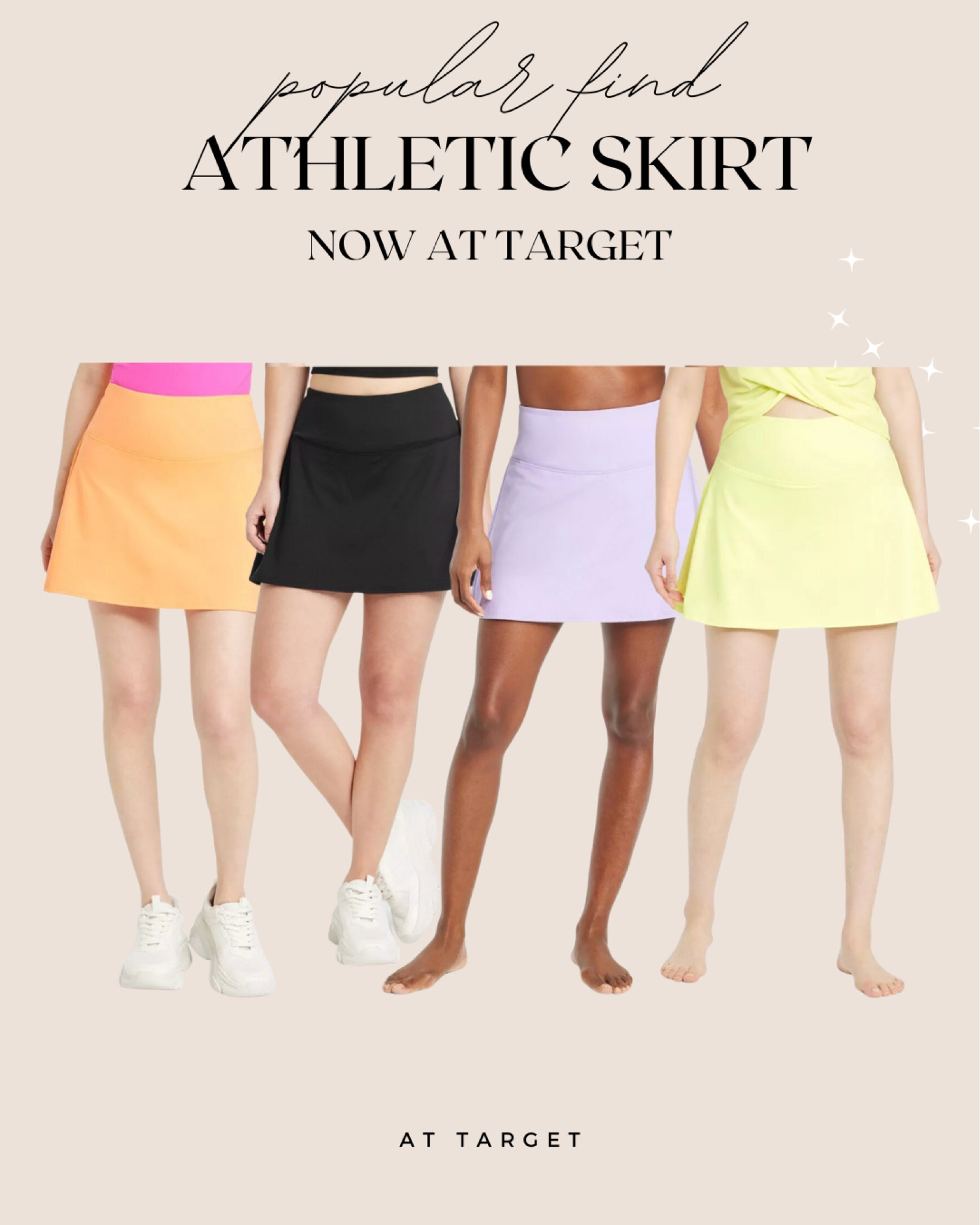 Cute women’s workout skirt! All from target & trending now 😍 

athletic skirt | skort | black | colorful | white | orange | rush | rushtok 

#LTKunder50 #LTKSeasonal