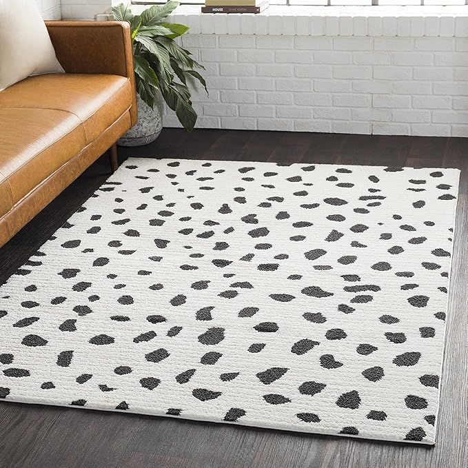 Hauteloom Tariffville Dalmation Spotted Living Room Bedroom Nursery Area Rug - Animal Print Dalma... | Amazon (US)