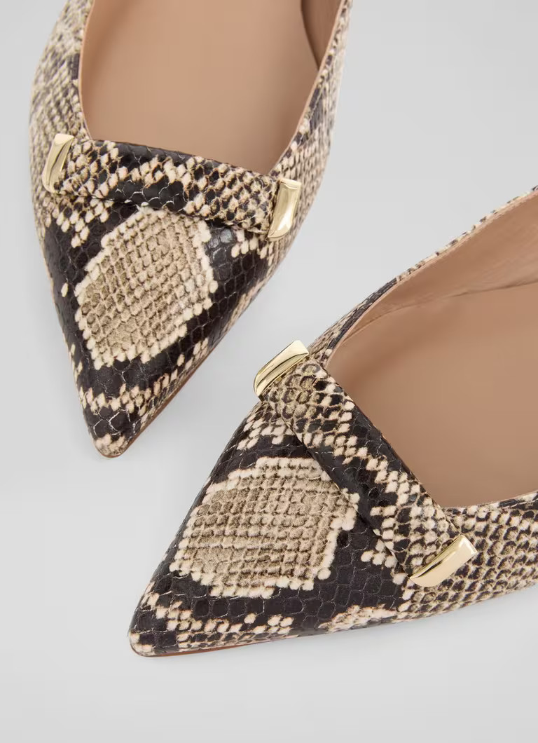 Blair Neutral Snake Effect Bar Trim Flat | L.K. Bennett (UK)