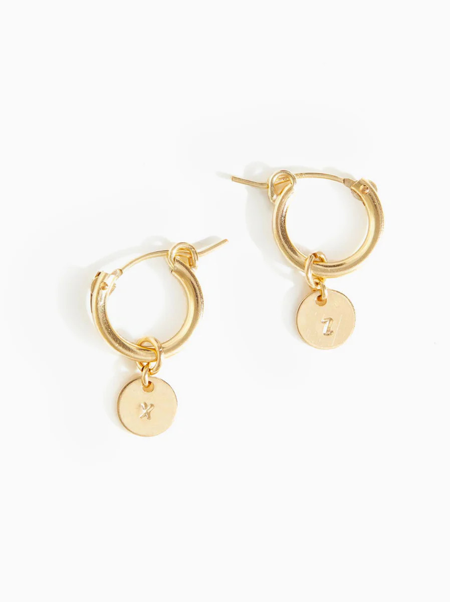Initial Huggie Hoops | ABLE Clothing