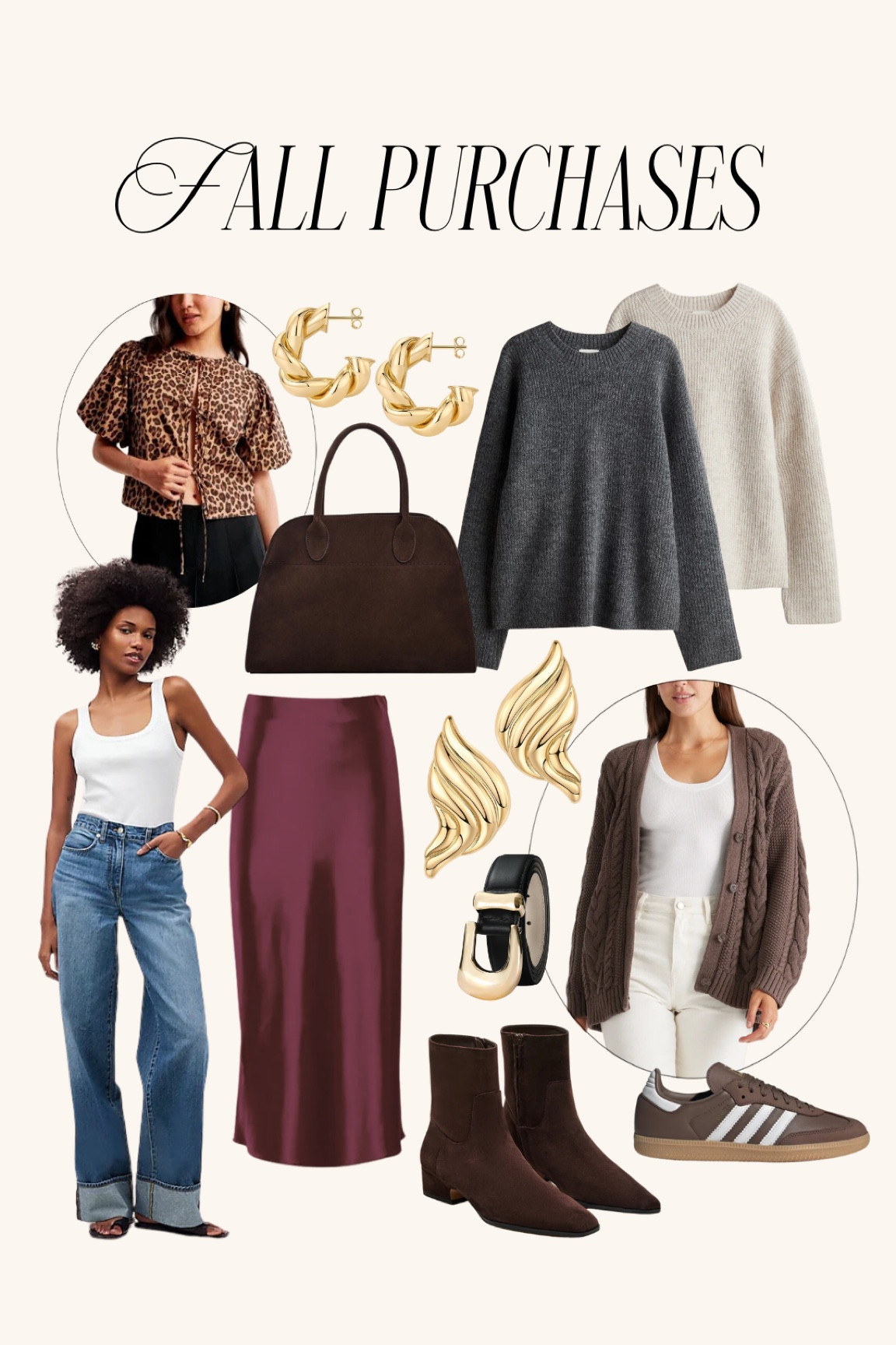 Fall purchases lately! 🍂

Fall trends 2024, Fall fashion, leopard print top, suede bag, suede bags, wide like jeans, cuffed jeans, cardigan sweater, chunky belt, brown suede, boots, chocolate brown boots, vintage earrings

#LTKStyleTip #LTKSeasonal #LTKShoeCrush