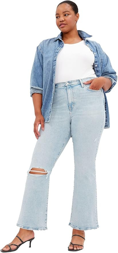 GAP Women's High Rise Flare Denim Jeans | Amazon (US)