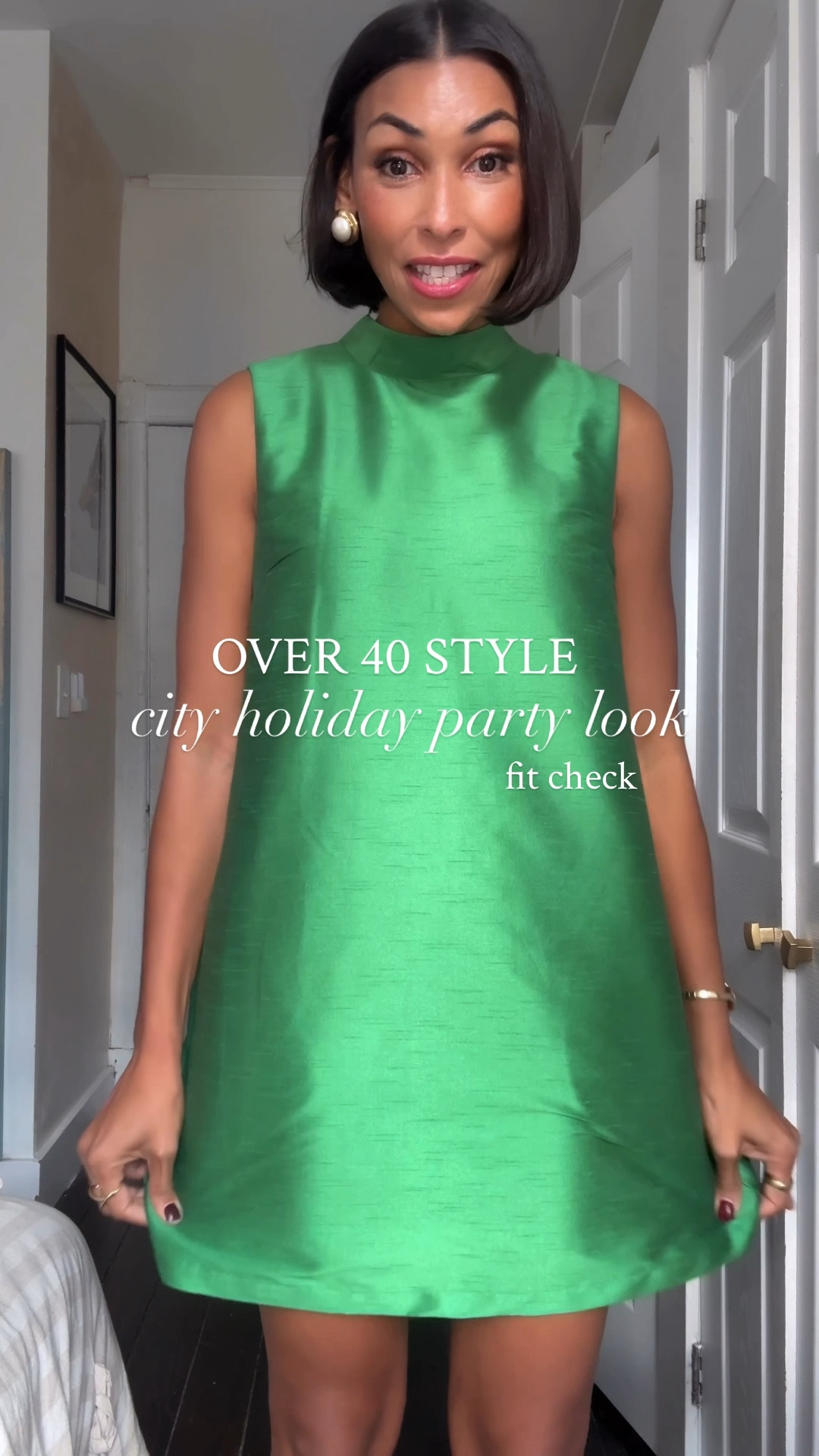 City holiday party look ✨ Kicking off the holiday season wearing @francesvalentine ✨ Wore this to @amazon Home for the Holidays event — The Knitwell Group Holiday House with @loft @anntaylor — The Launch of @elasten.us in the US @baccarathotels ✨ 

The back of the dress has the cutest bows I forgot to show✨ I also got it hemmed shorter the original is longer ✨

#LTKSeasonal #LTKStyleTip #LTKOver40