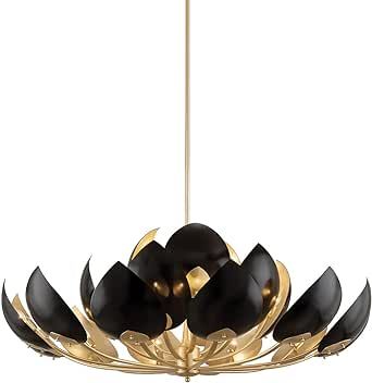 Hudson Valley Lighting 5754-GL/BK Lotus - 21 Light Chandelier in Modern Style - 54 Inches Wide by... | Amazon (US)