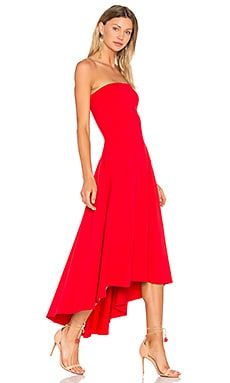 Susana Monaco Strapless Hi Low Dress in Perfect Red from Revolve.com | Revolve Clothing (Global)