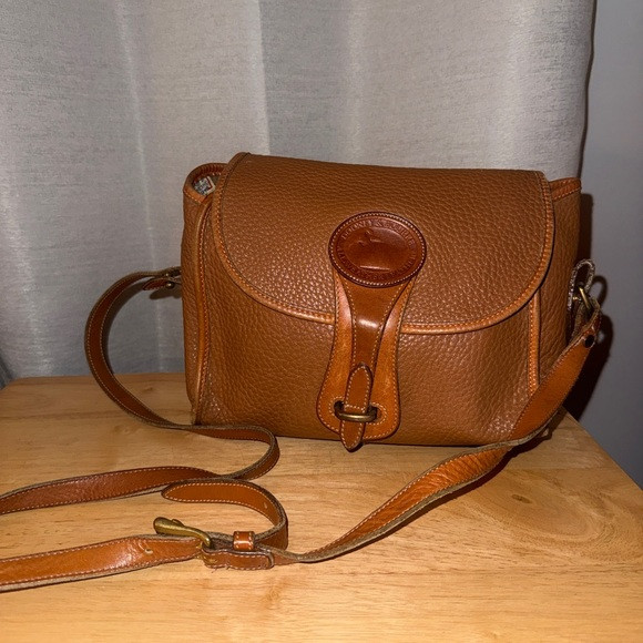 Vintage Dooney & Bourke All-Weather Leather Essex Crossbody Bag – Saddle Tan | Poshmark