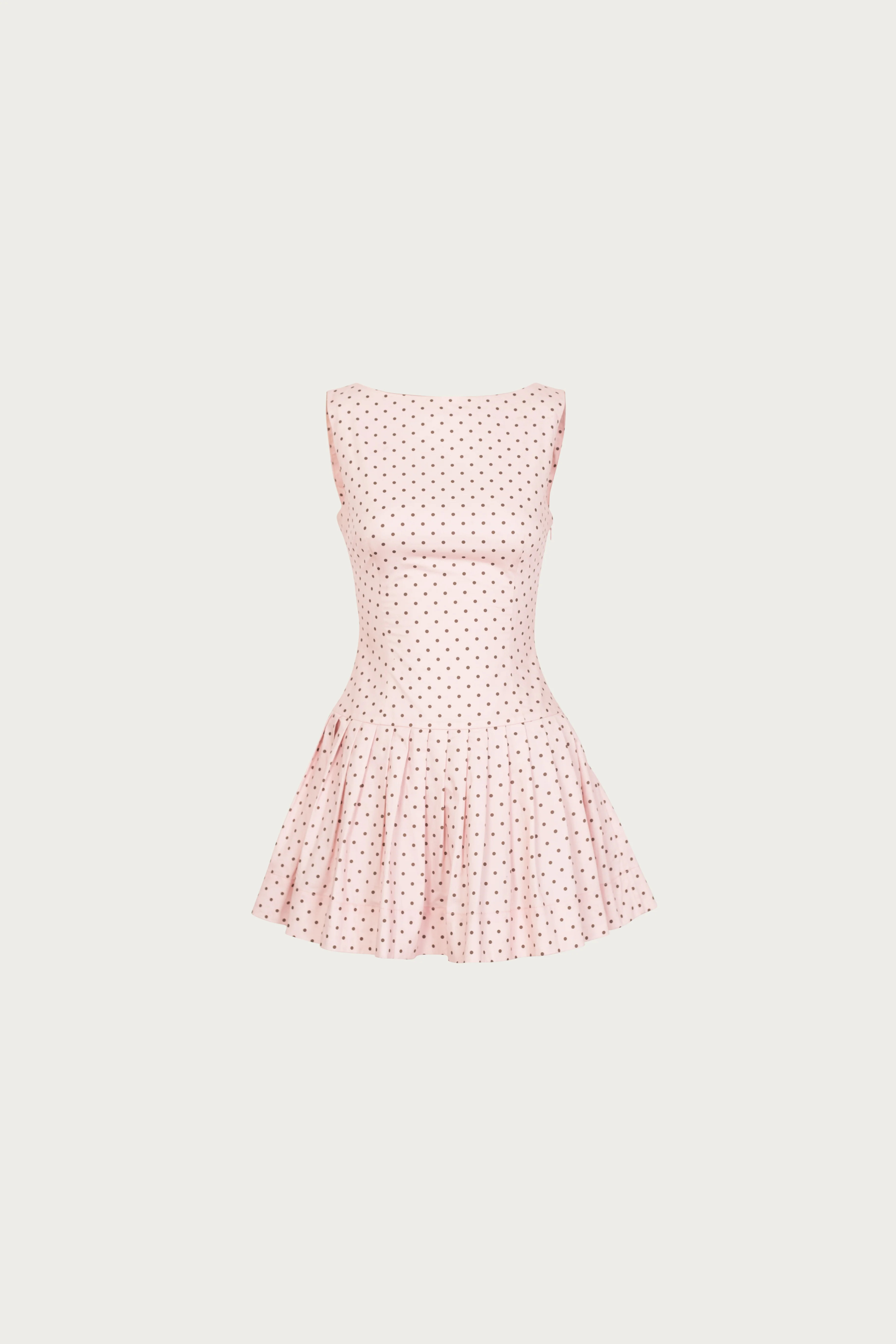 Poplin Mini Dress (Pink Polka Dot) | SAME