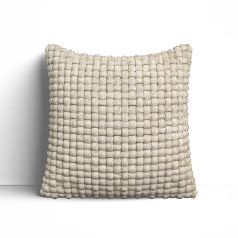 Belel Wool, Cotton Throw Pillow | Wayfair North America