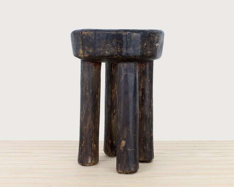 13" Tall Vintage Round Senufo Stool - SKU 562 - Etsy | Etsy (US)