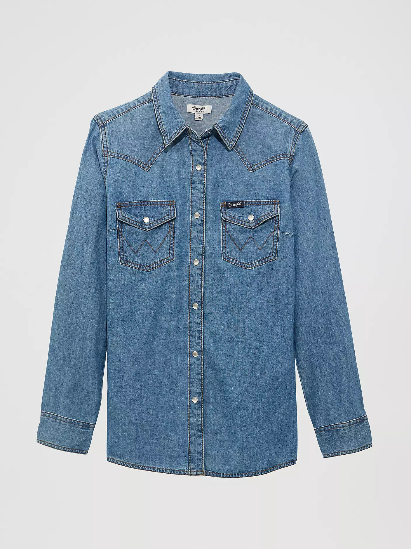 Women's Wrangler Classic Western Snap Denim Shirt | Wrangler