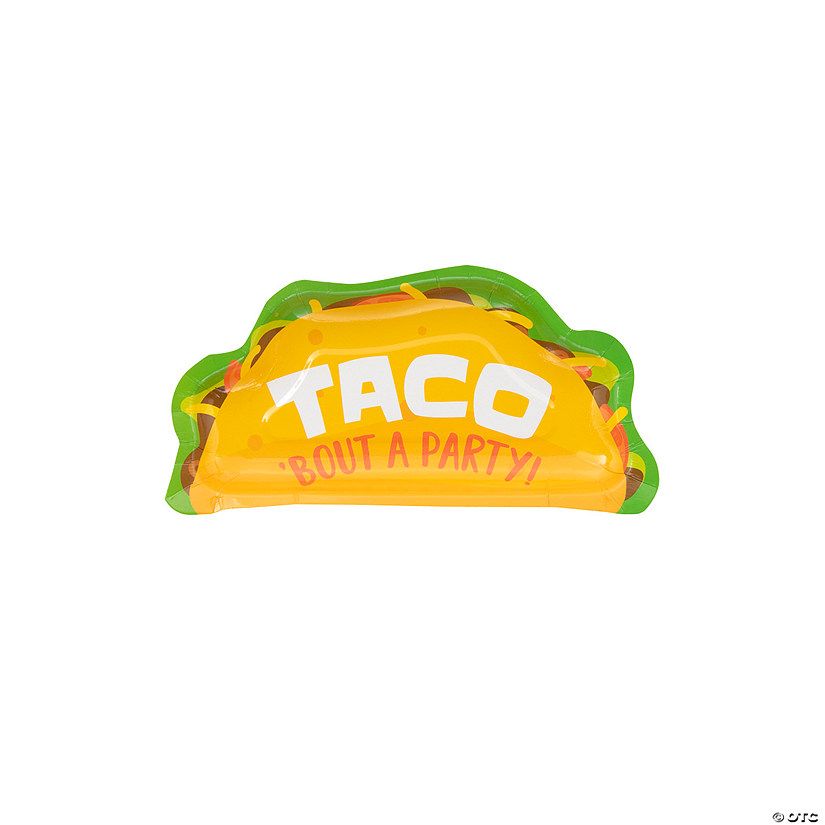 Taco-Shaped Paper Dessert Plates - 8 Ct. | Oriental Trading Company