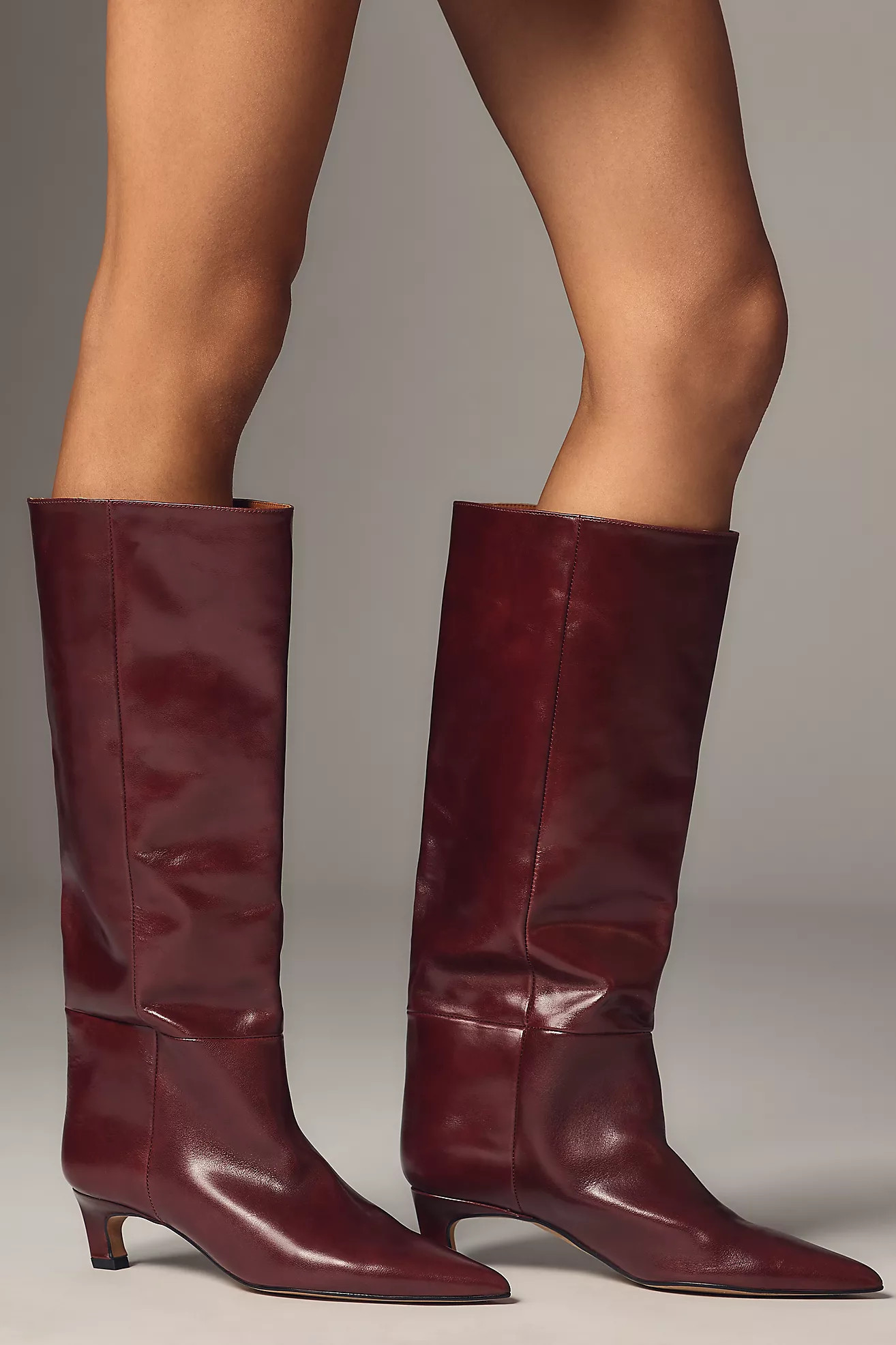 By Anthropologie Wide-Leg Kitten-Heel Tall Boots | Anthropologie (US)