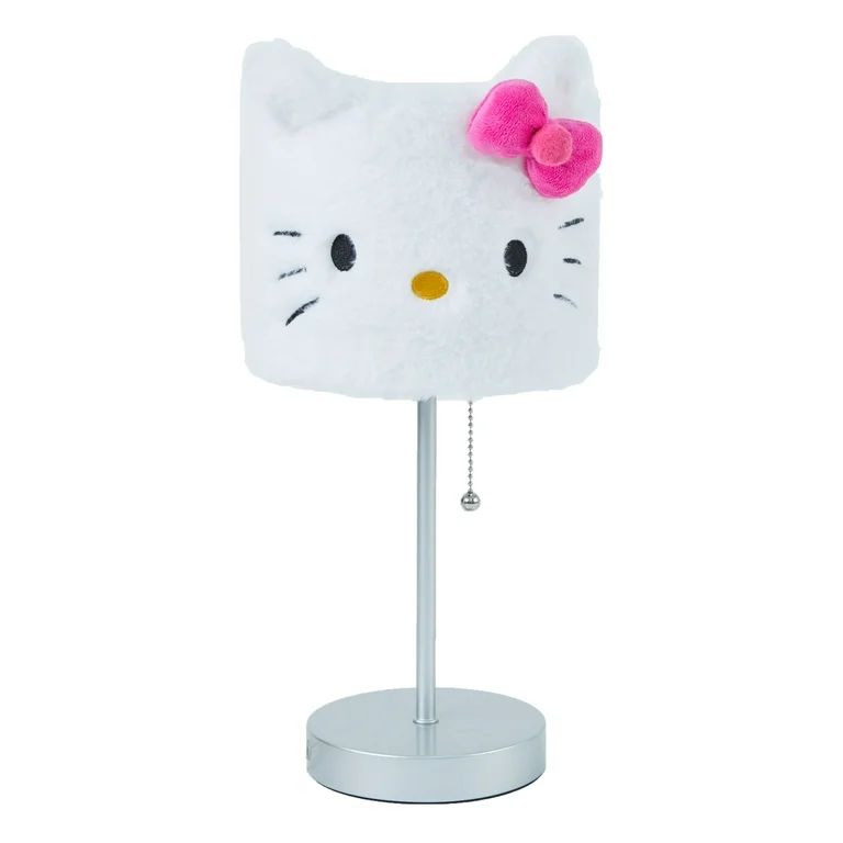 Hello Kitty Plush Shade Stick Lamp, White, 15" H x 7" W | Walmart (US)