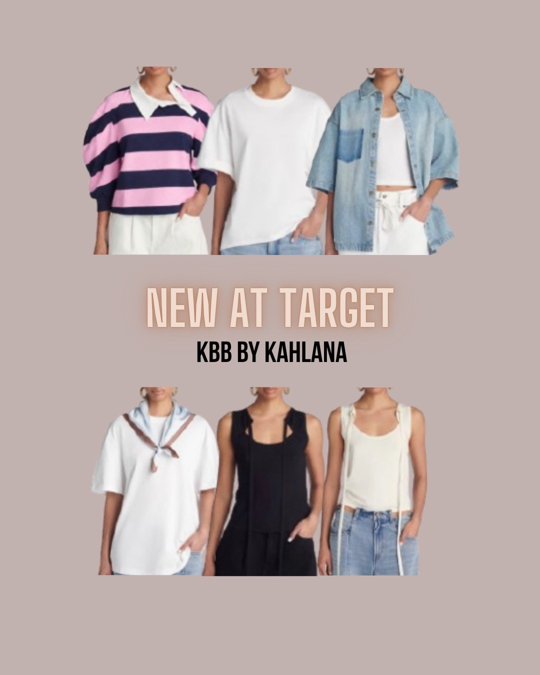 Target style
Tank top
Summer tops
White tee
Denim top