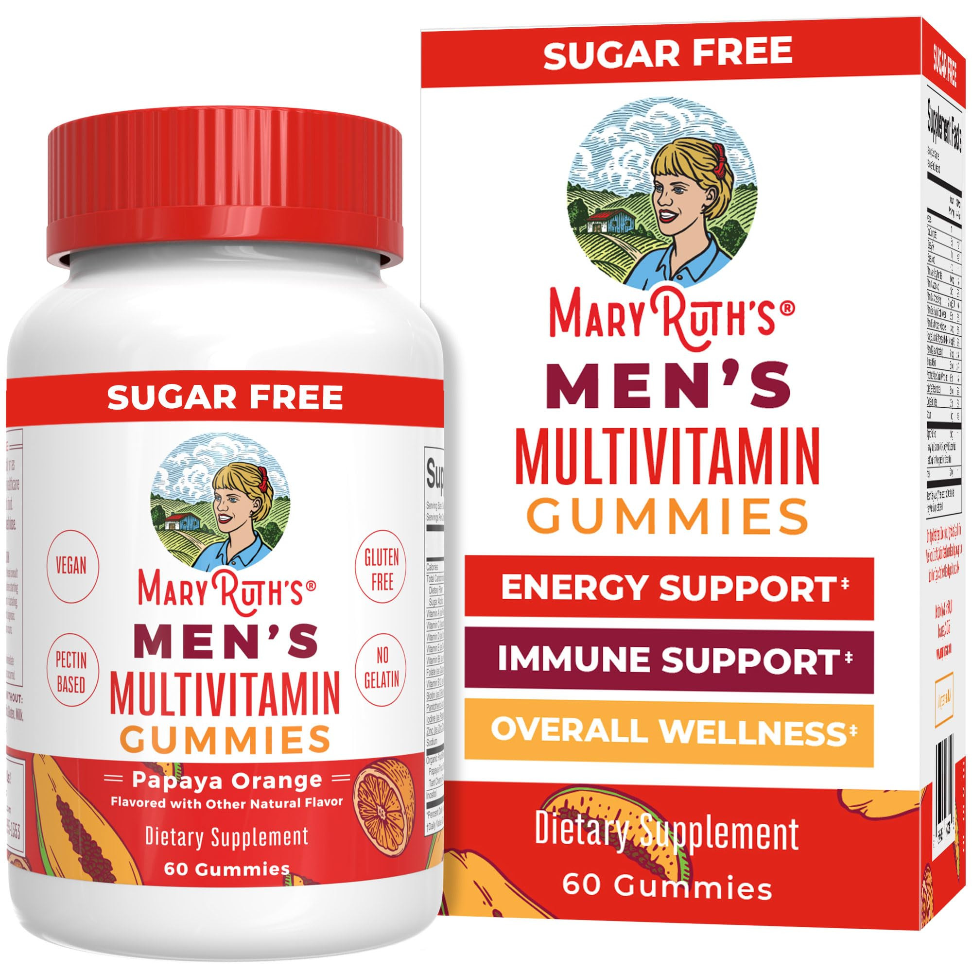 Mens Multivitamin Gummies by MaryRuth's | Vegan Vitamins for Men | Multivitamins for Immune Suppo... | Amazon (US)