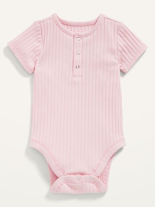 Unisex Rib-Knit Henley Bodysuit for Baby | Old Navy (US)