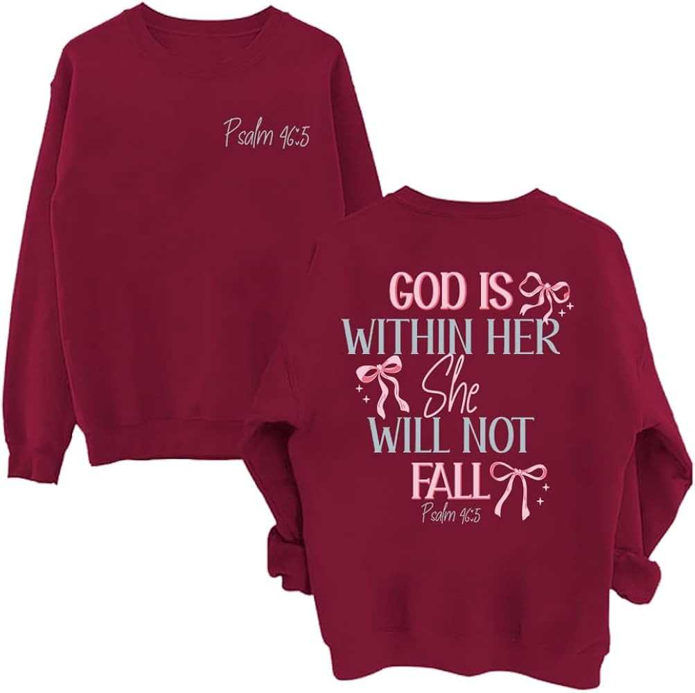 God Is Within Her Hoodie God Is Within Her She Will Not Fall Sweatshirt | Amazon (US)