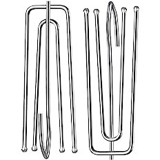 60pcs Stainless Steel Curtain Pleater Tape Hooks, Drapery Hook and Pin for Pleated Drapes and 4 P... | Amazon (US)