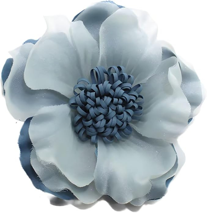 Colorful Large Flower Brooches Pins for Women Dainty Satin Fabric Camellia Pins Shawl Clips Duckb... | Amazon (US)