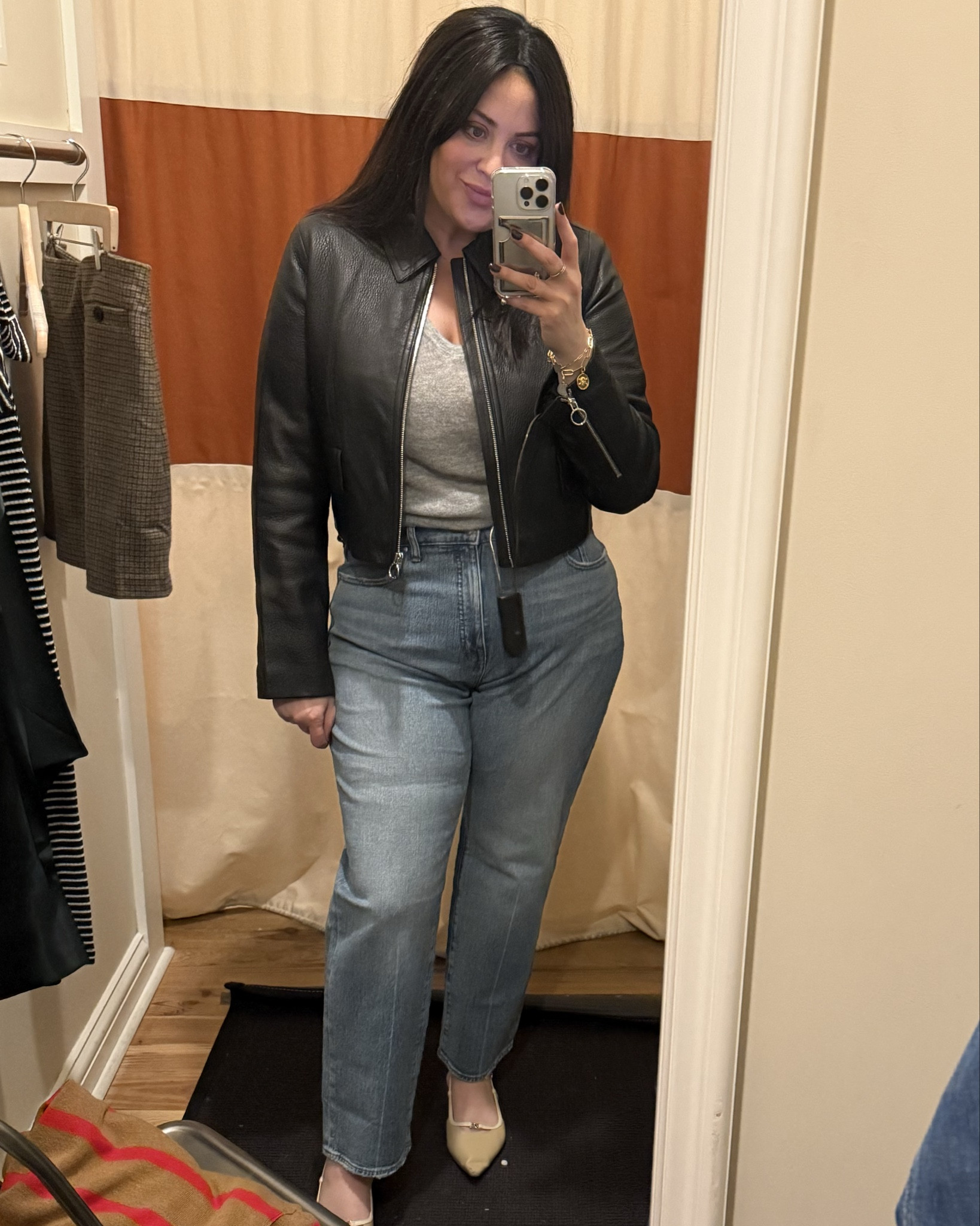 I finally bought this leather jacket because the price and quality is 100/100. My friend said it felt so expensive. An investment piece that makes my waist snatched? Sign me up. In a size 14, runs a little small

#LTKPlusSize #LTKMidsize #LTKCyberWeek