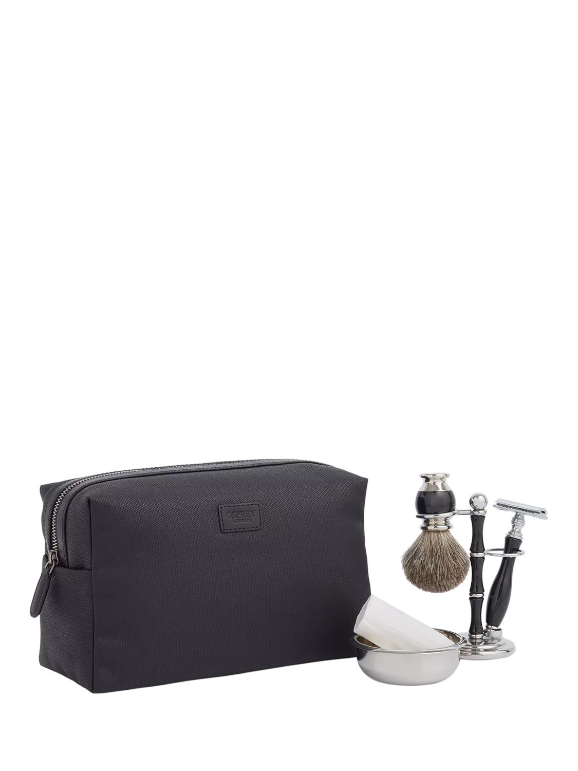 OSPREY LONDON The Grantham Waxed Canvas and Leather Washbag | John Lewis (UK)