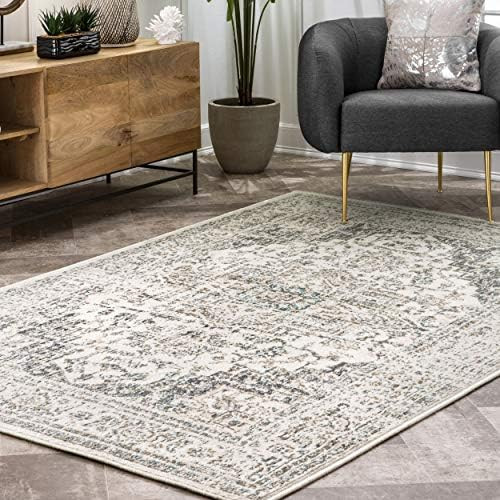 nuLOOM Tanith Vintage Area Rug, 9' x 12', Cream | Amazon (US)