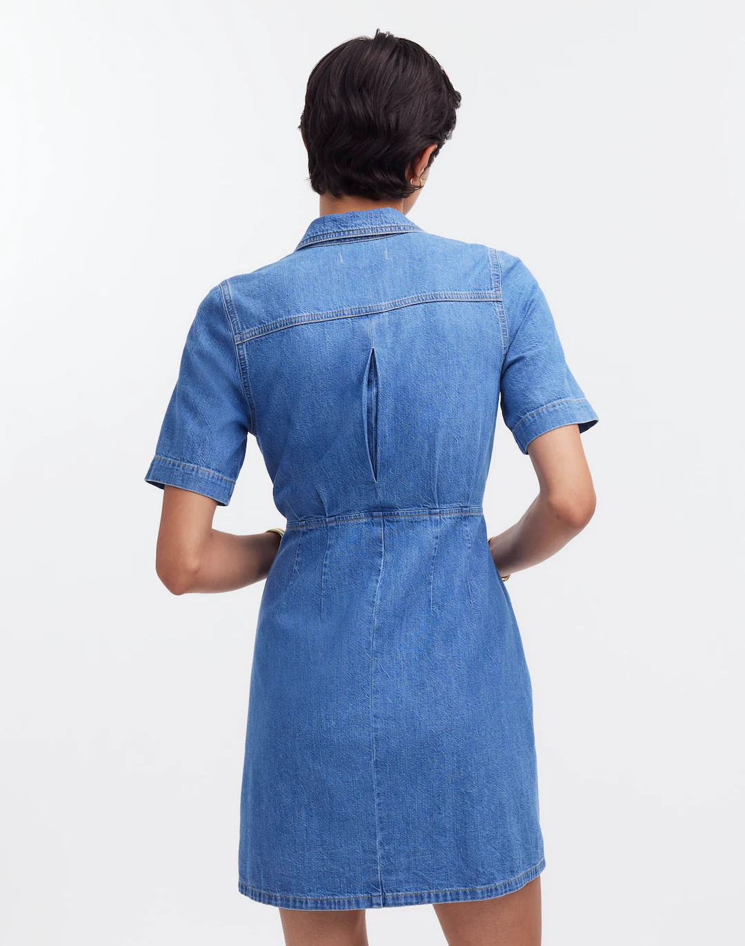Denim Overlay Mini Shirtdress in Caulk Wash | Madewell