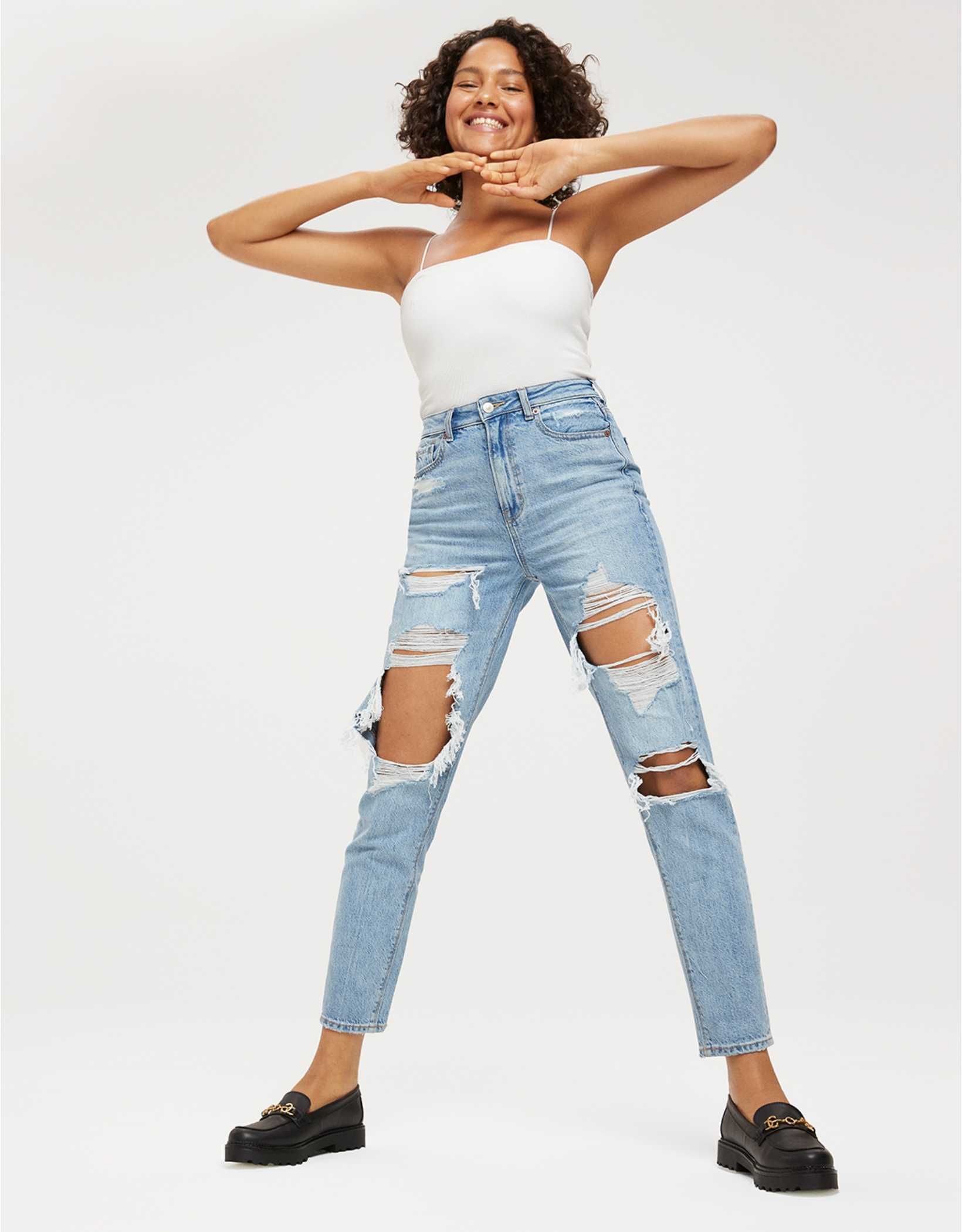 AE Ripped Highest Waist Mom Jean | American Eagle Outfitters (US & CA)