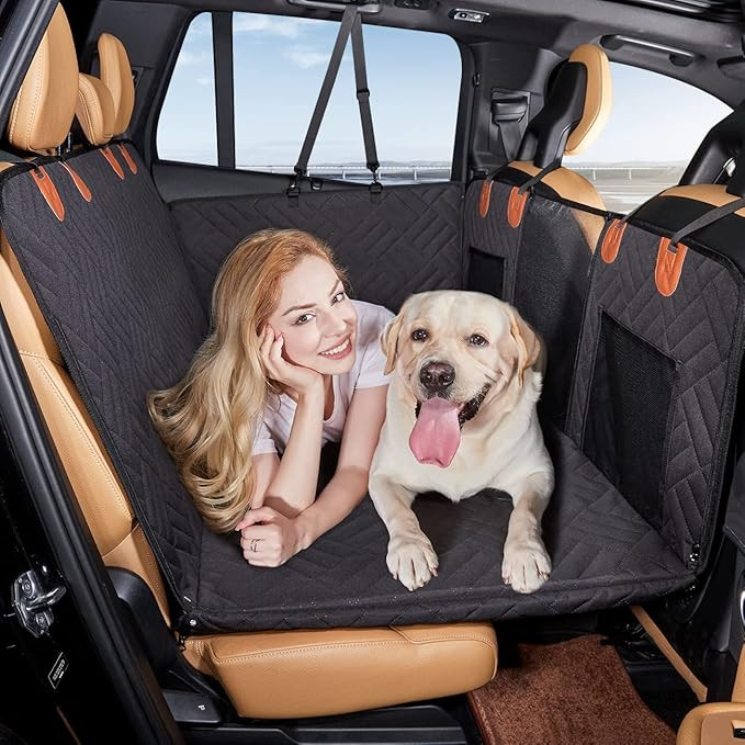 YJGF Back Seat Extender,Dog Seat Cover for Back Seat,Hard Bottom Car Seat Cover for Dogs,Dog Hamm... | Amazon (US)