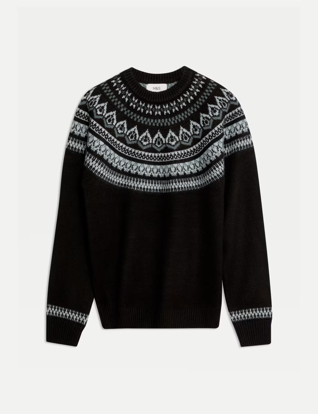 Fair Isle Crew Neck Jumper with Wool | Marks & Spencer (UK)
