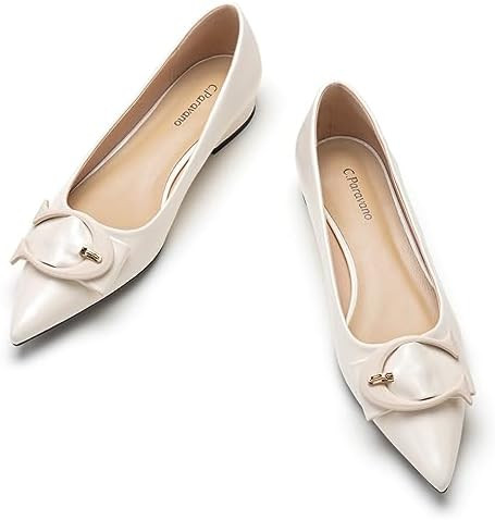 C.Paravano Flat Shoes Women | Ballet for Women Shoes | Pointed Toe Flats | Leather Flats for Wome... | Amazon (US)