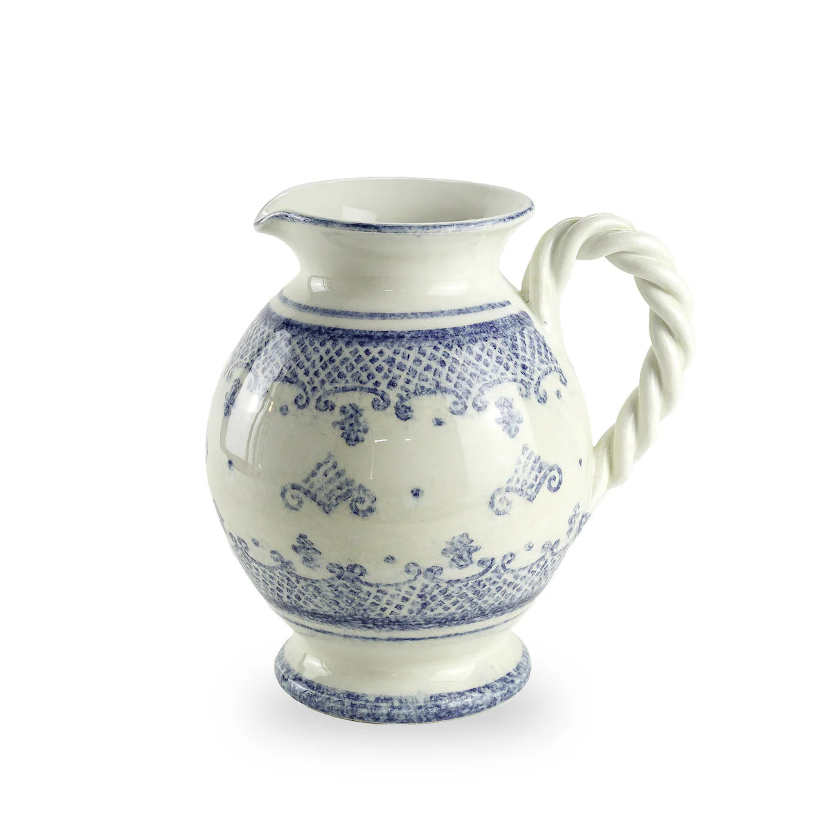 Burano Small Pitcher | Hand-Painted Italian Ceramic Water Pitcher | Arte Italica | Arte Italica & Crown Linen Designs