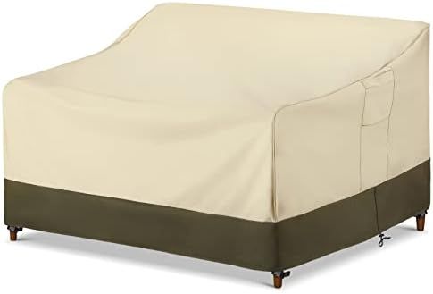 SunPatio Outdoor Loveseat Cover 100% Waterproof, Patio Deep Seater Sofa Cover 600D Heavy Duty, Lawn  | Amazon (US)