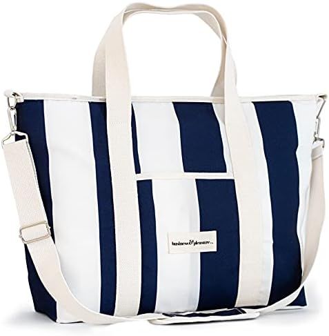 Business & Pleasure Co. Holiday Cooler Tote Bag - Navy Crew Stripe, 42L | Amazon (US)