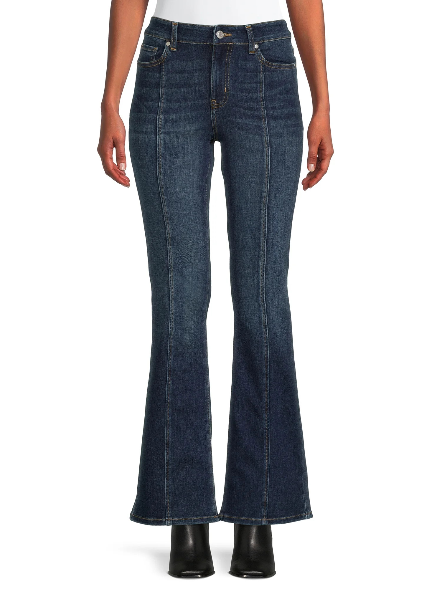 Time and Tru Women's Seamed Flare Jeans - Walmart.com | Walmart (US)