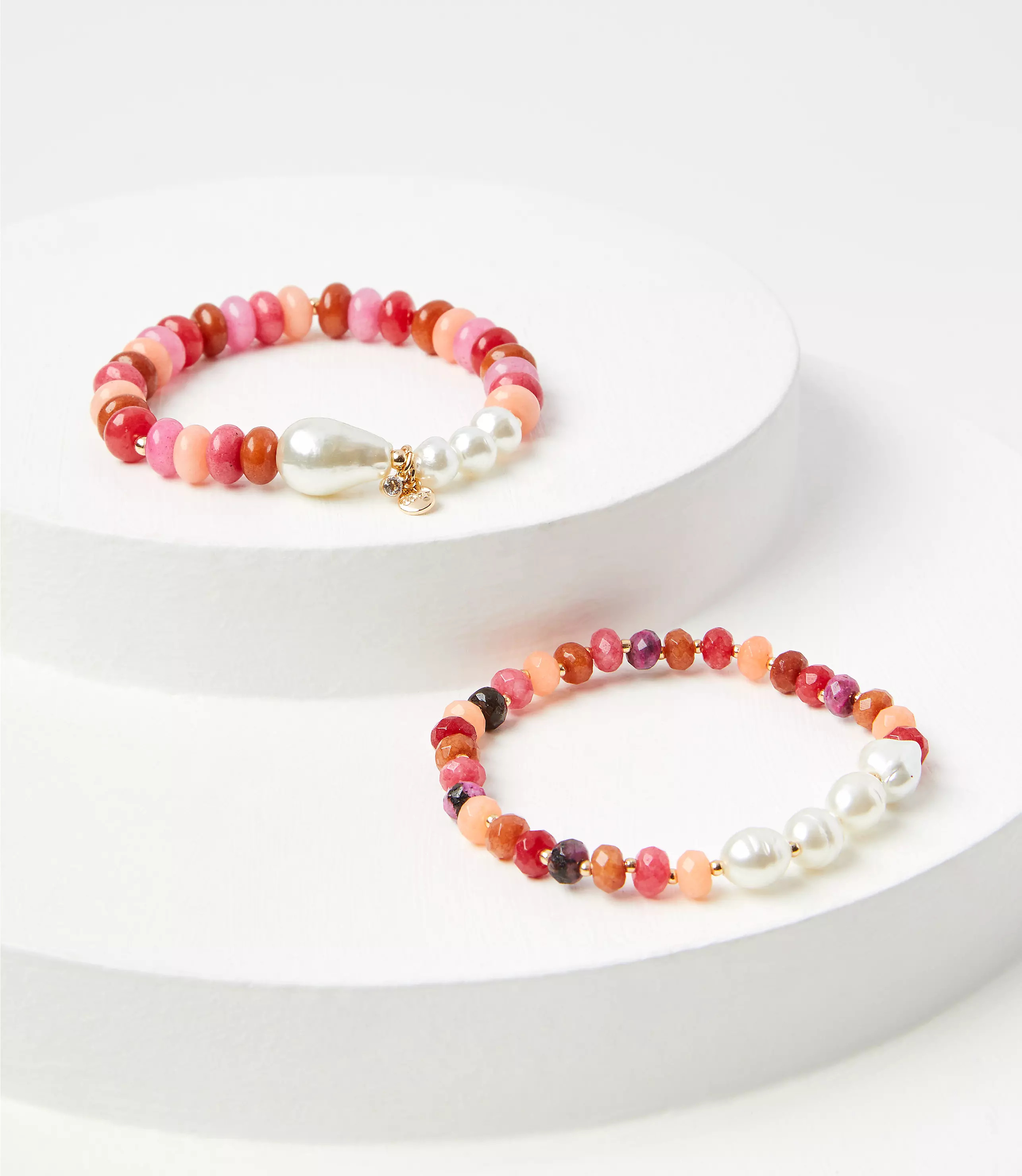 Pearlized Beaded Bracelet Set | LOFT