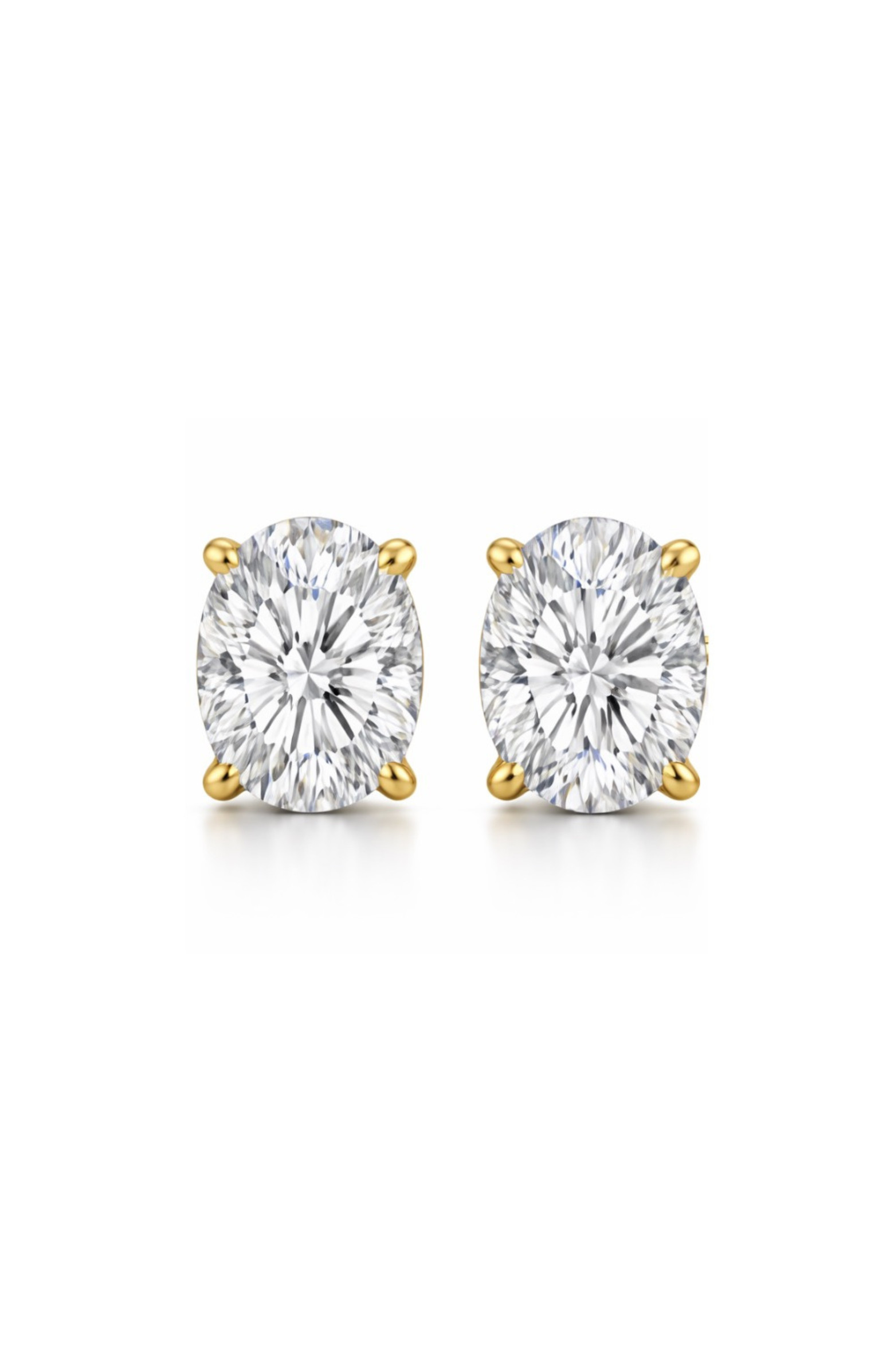 DLORIA Elena Oval Moissanite Vermeil Stud Earrings | Nordstrom | Nordstrom