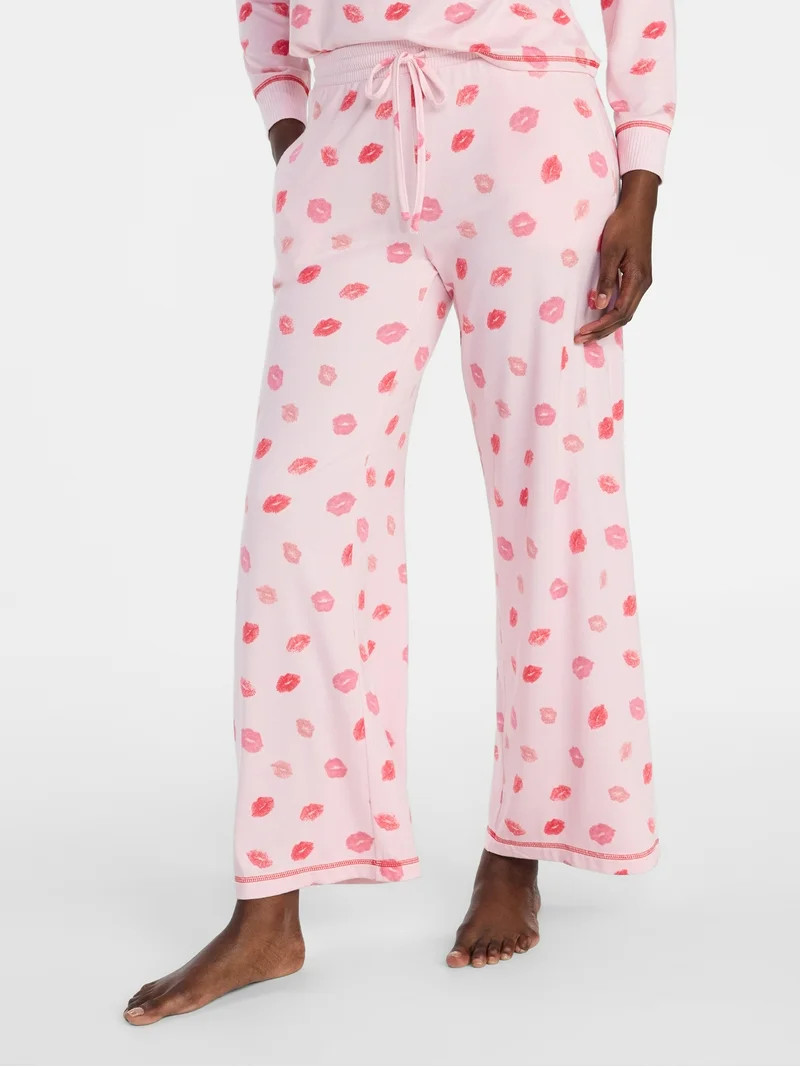 Joyspun Women's Cozy Lounge Collection Hacci Knit Sleep Pants, 29.5'' Inseam, Sizes XS-3X | Walmart (US)