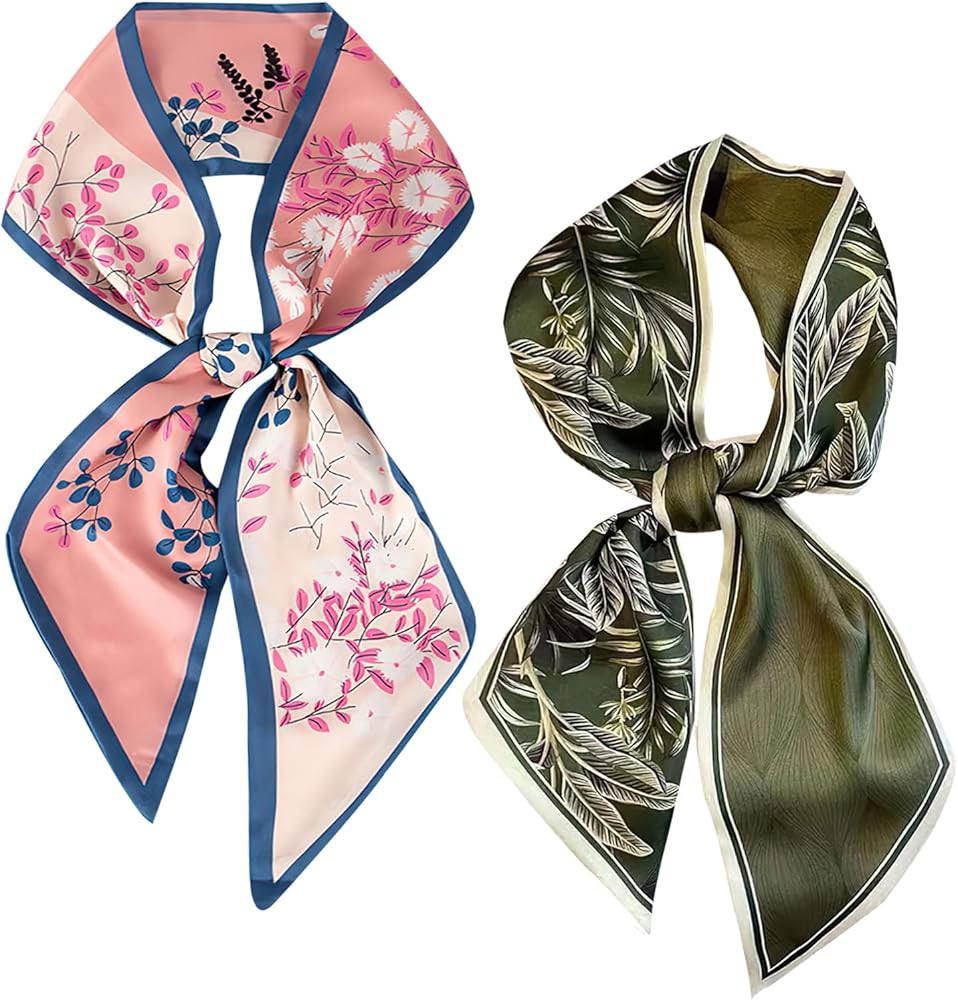 vimate Hair Scarf for Women Fashion Satin Silky Feeling Neck Scarf Bag Purse Scarf for Handbag Ha... | Amazon (US)