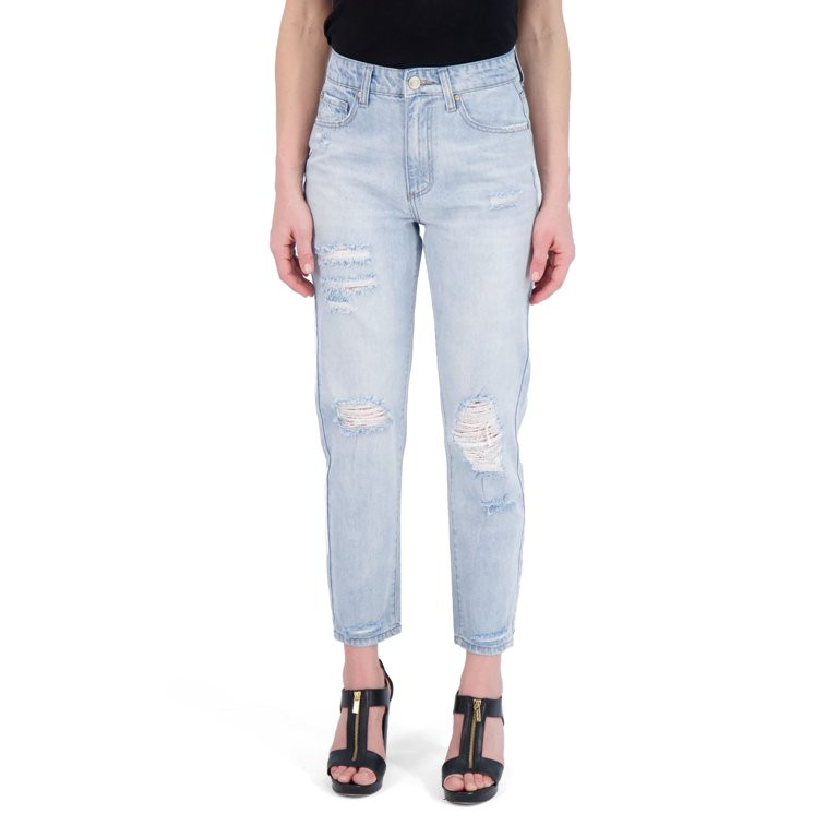Gogo Jeans Juniors Mom Jean - Walmart.com | Walmart (US)