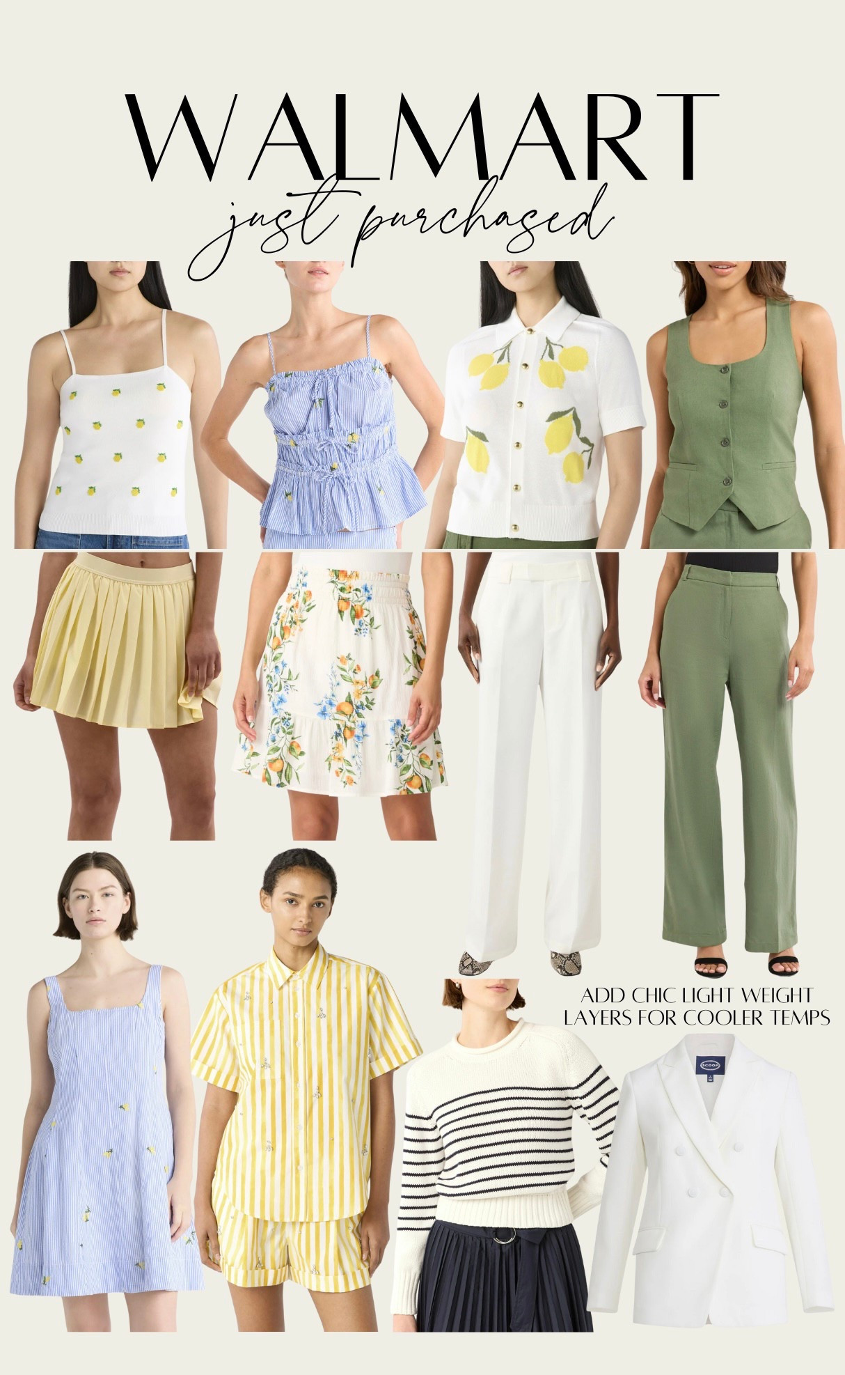 My recent order from Walmart is giving Italy vibes! Love the matching sets and lemon details, everything is so affordable 

#LTKStyleTip #LTKFindsUnder50