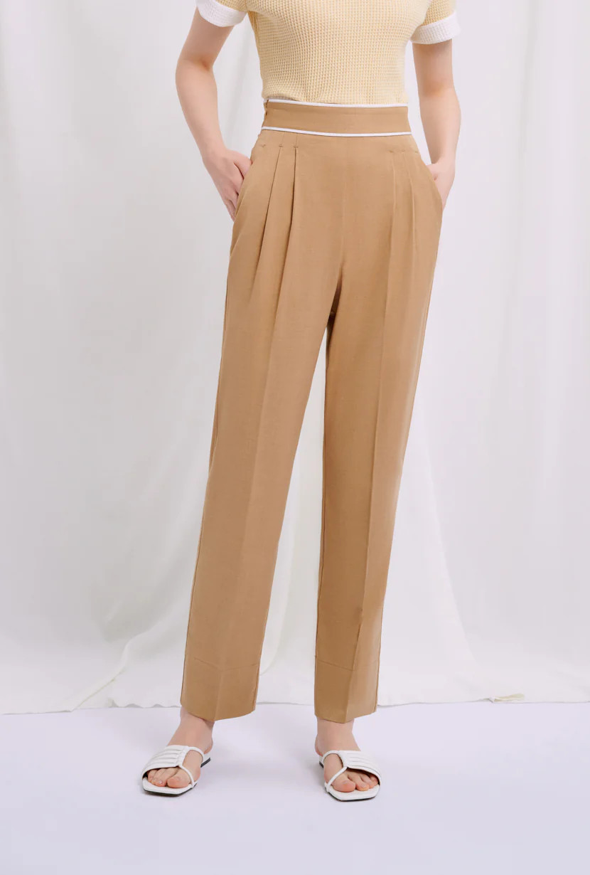Skylar Pants - Camel | Petite Studio NYC