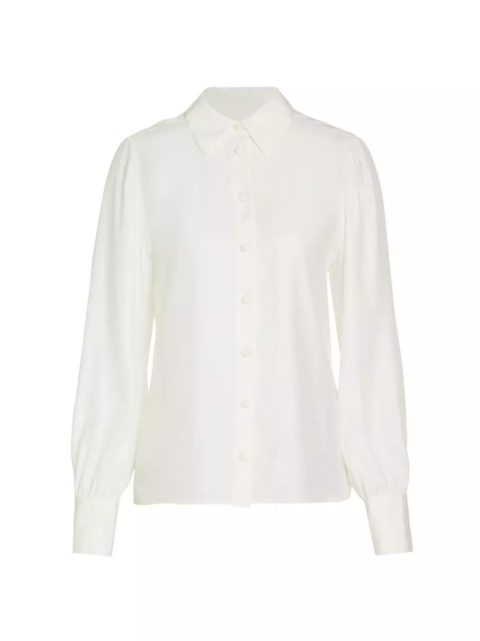 Victorian Button-Front Silk Blouse | Saks Fifth Avenue