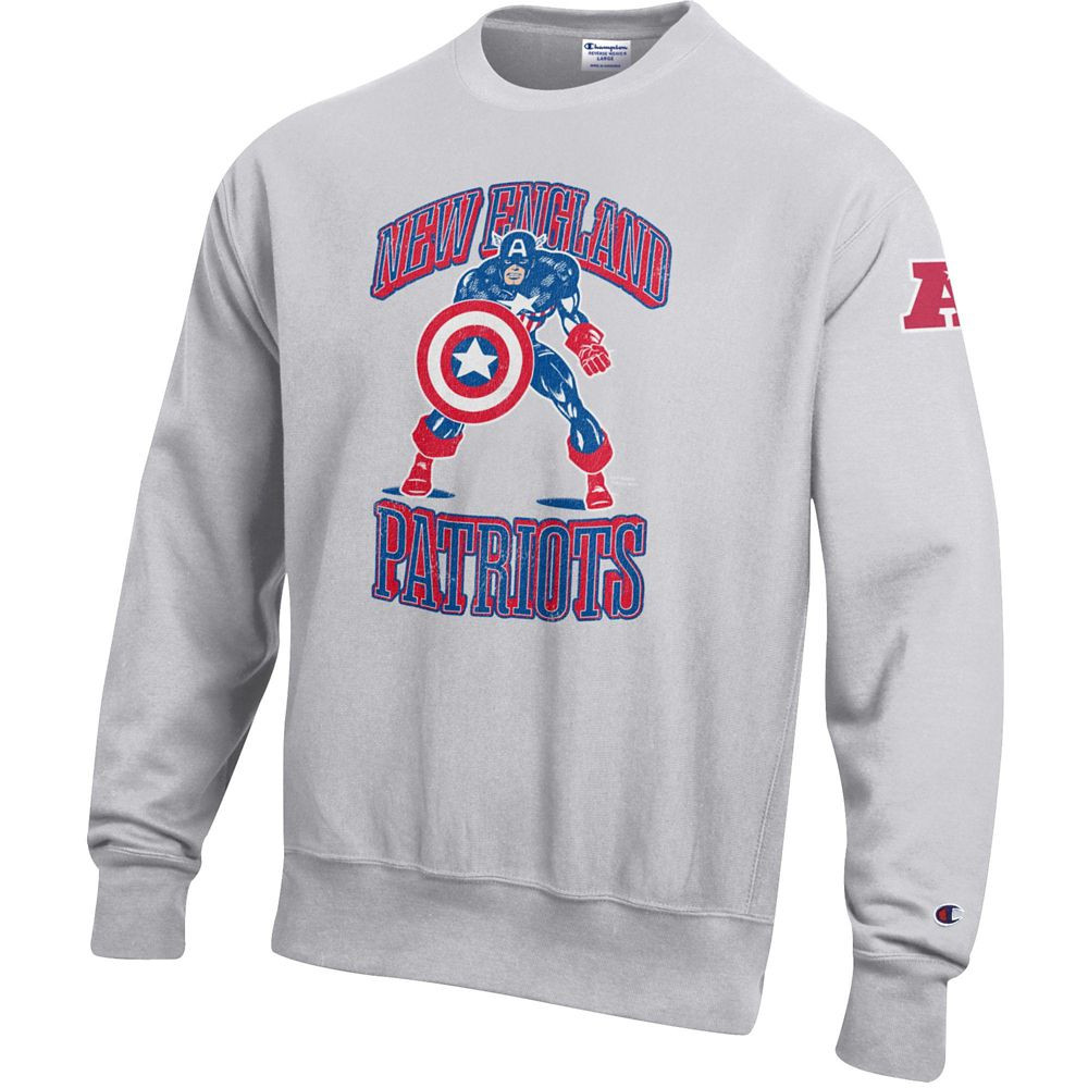 Captain America – New England Patriots Pullover Sweatshirt for Adults – Disney | Champion NFL | Disney Store