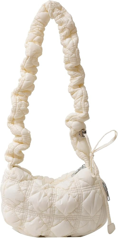 Quilted Tote Bag, Mini Puffer Tote Bag Trendy Quilted Bag Puffy Purse Puffer Crossbody Bags for W... | Amazon (US)